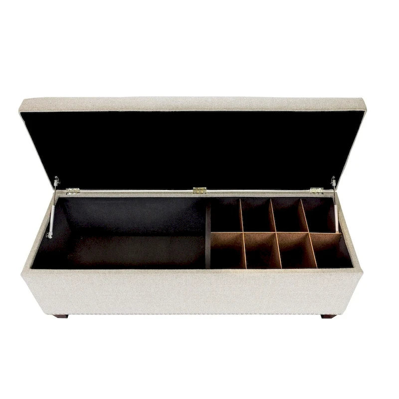 Banc de rangement pour chaussures et linge à 6 boutons SOLE SECRET DUO - NOVA