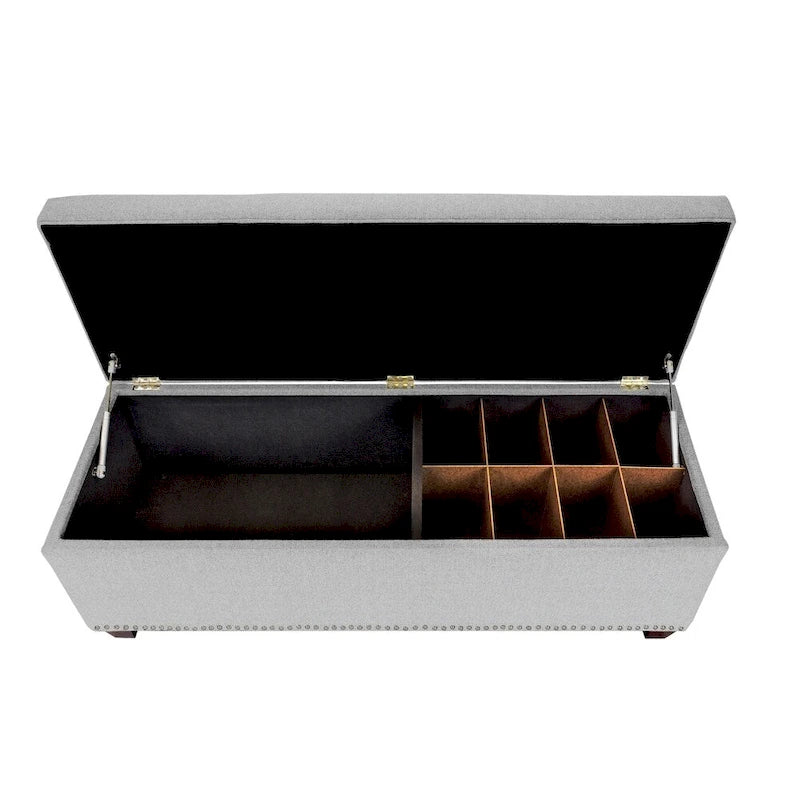 Banc de rangement pour chaussures et linge à 6 boutons SOLE SECRET DUO - NOVA