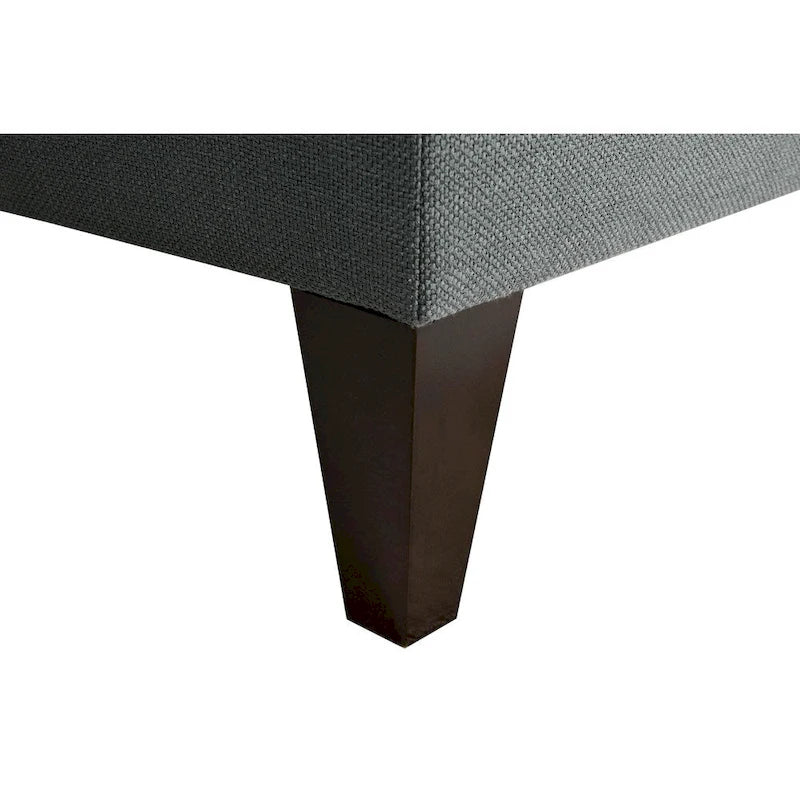 Banc de rangement ottoman long rembourré capitonné Brooke Diamond