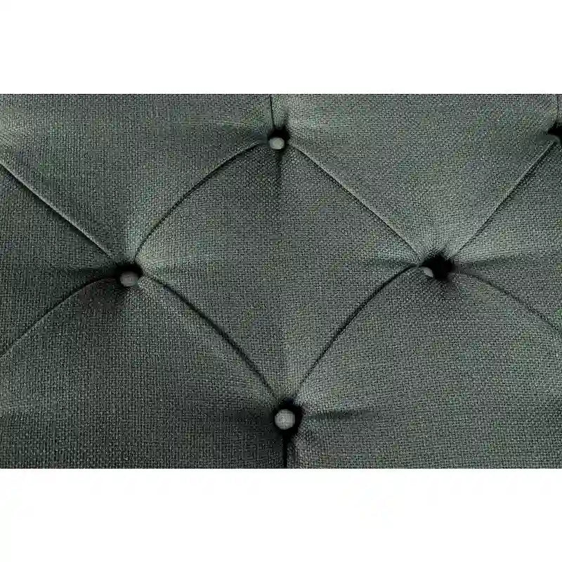 Banc de rangement ottoman long rembourré capitonné Brooke Diamond