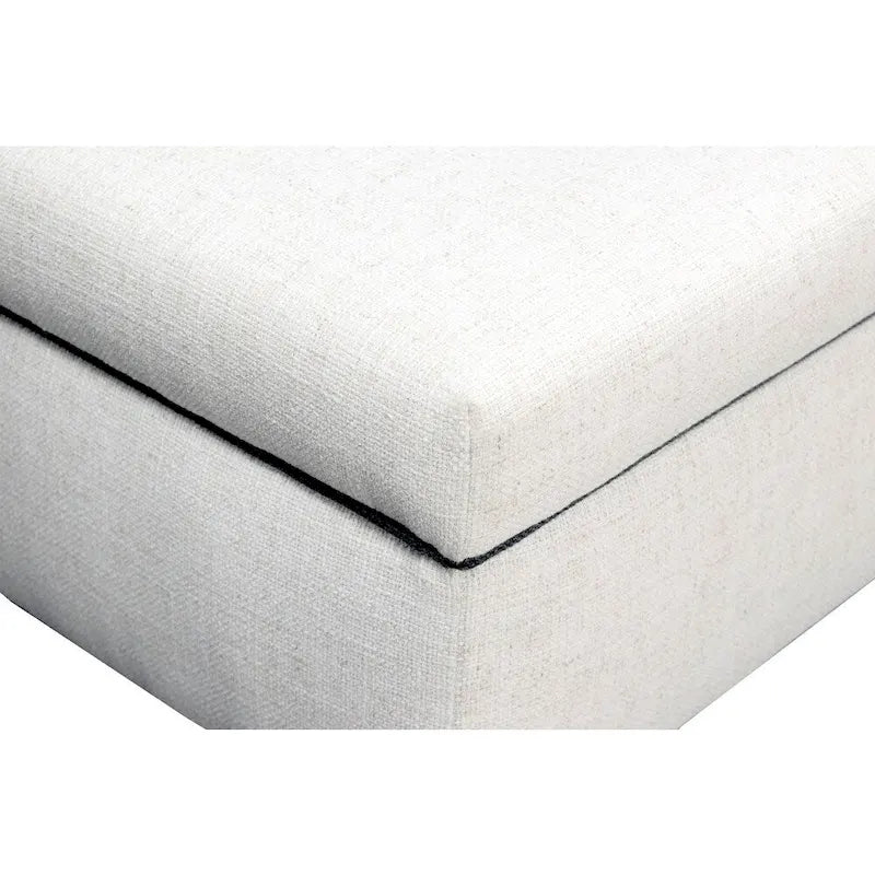 Banc de rangement ottoman long rembourré capitonné Brooke Diamond