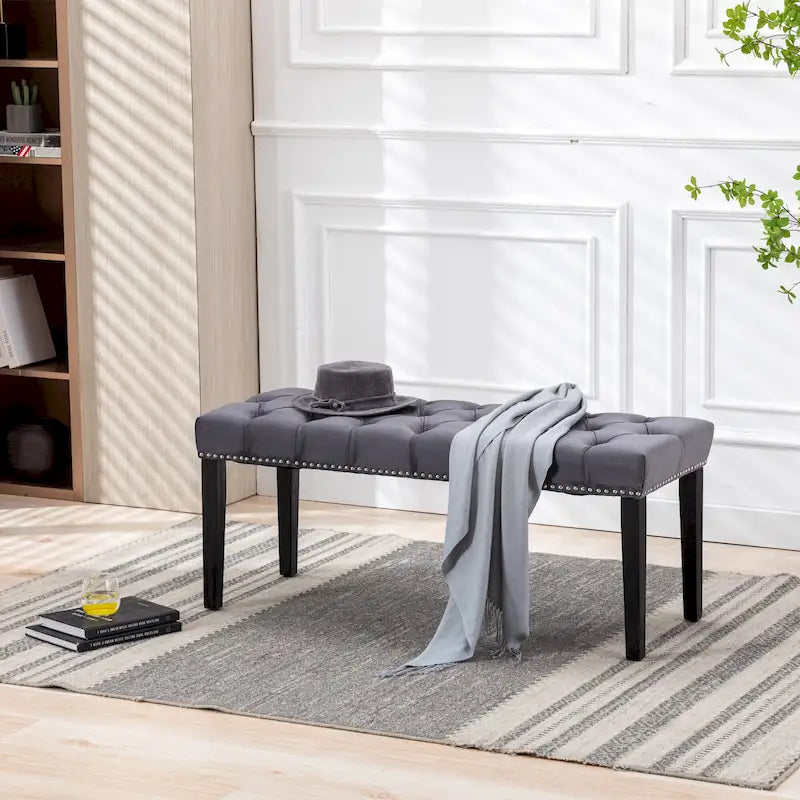 Banc ottoman capitonné rembourré banc d'appoint