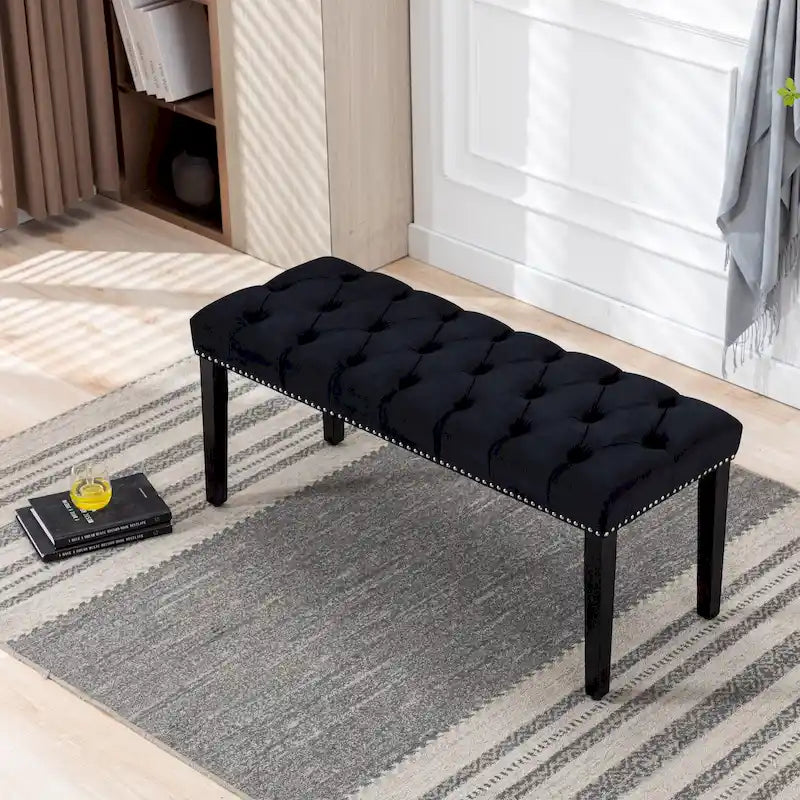Banc ottoman capitonné rembourré banc d'appoint