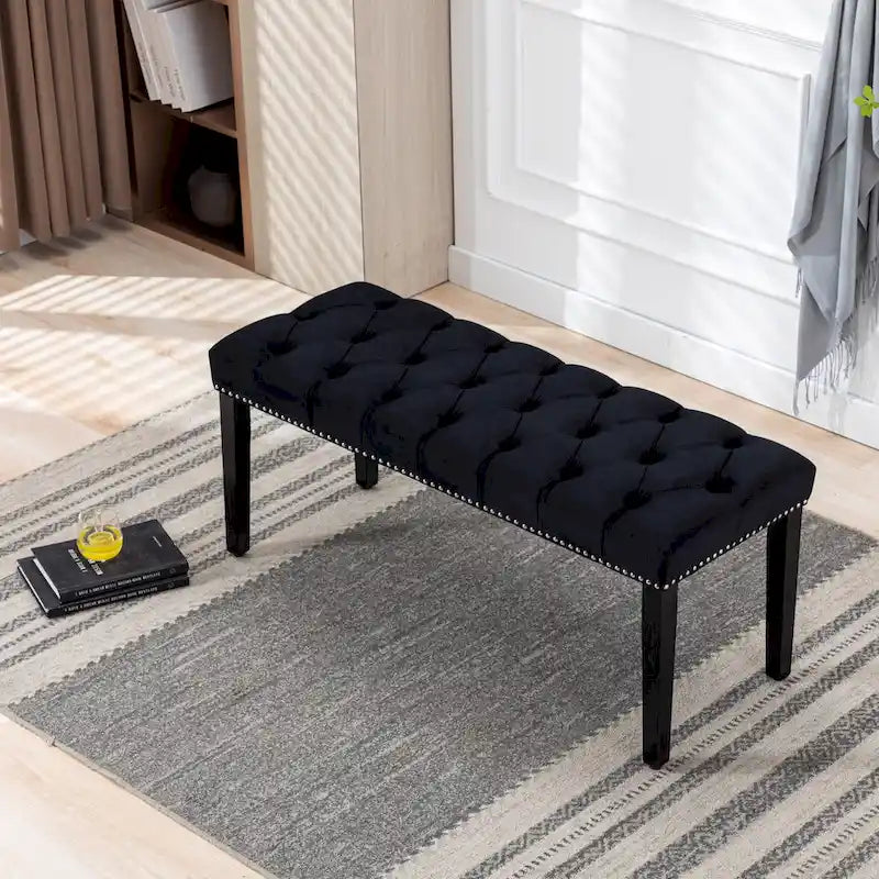 Banc ottoman capitonné rembourré banc d'appoint