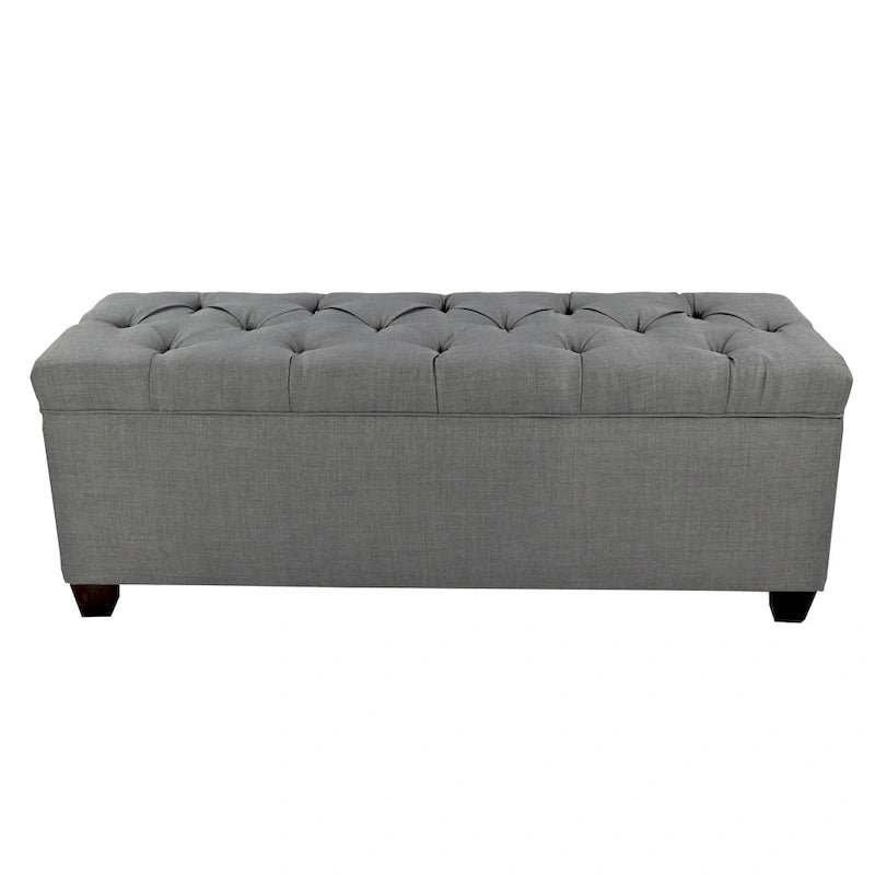 Banc de rangement en lin capitonné Sole Secret Diamond