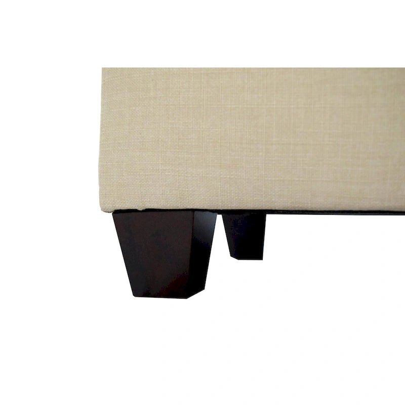 Banc de rangement en lin capitonné Sole Secret Diamond