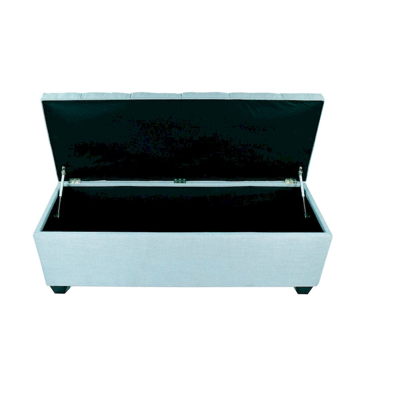 Banc de rangement en lin capitonné Sole Secret Diamond