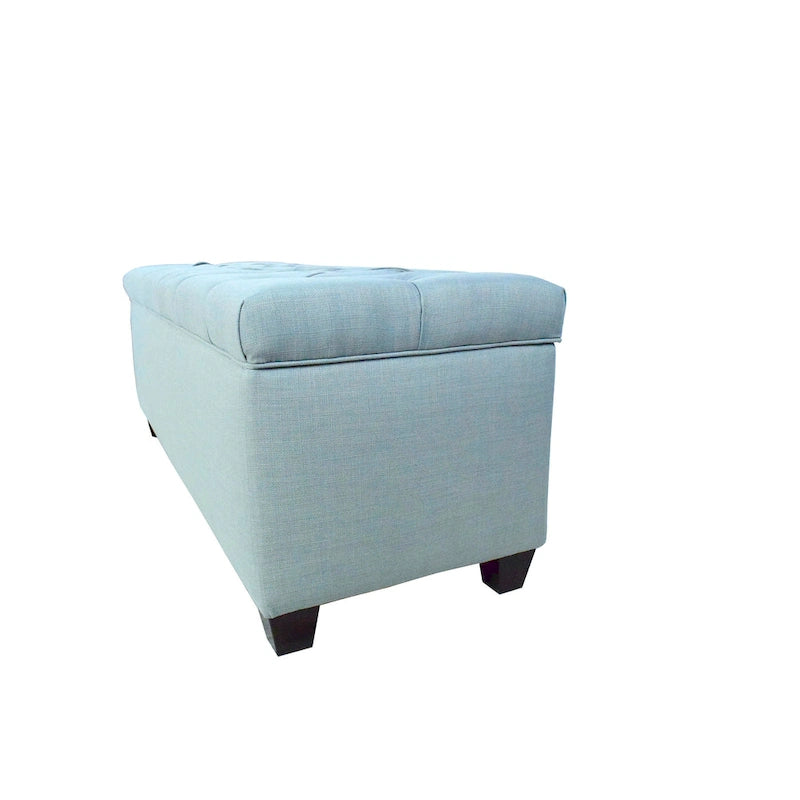 Banc de rangement en lin capitonné Sole Secret Diamond