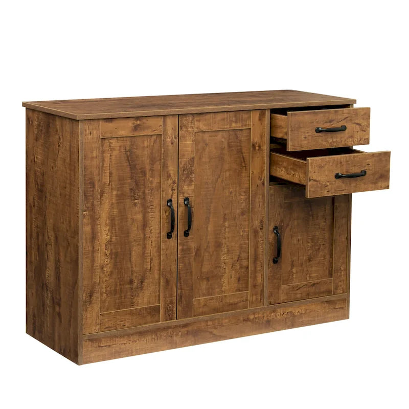 Buffet moderne en bois de 43,3 pouces avec 2 portes