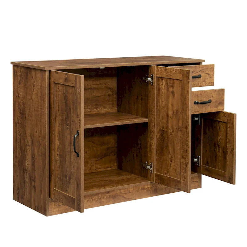 Buffet moderne en bois de 43,3 pouces avec 2 portes