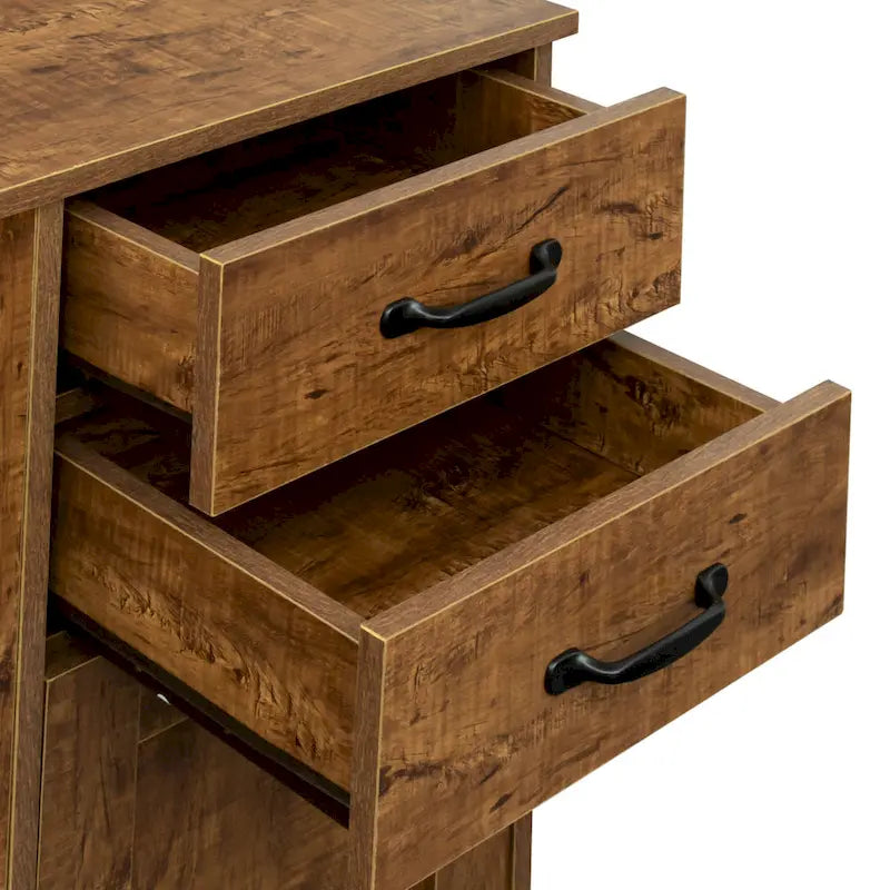 Buffet moderne en bois de 43,3 pouces avec 2 portes