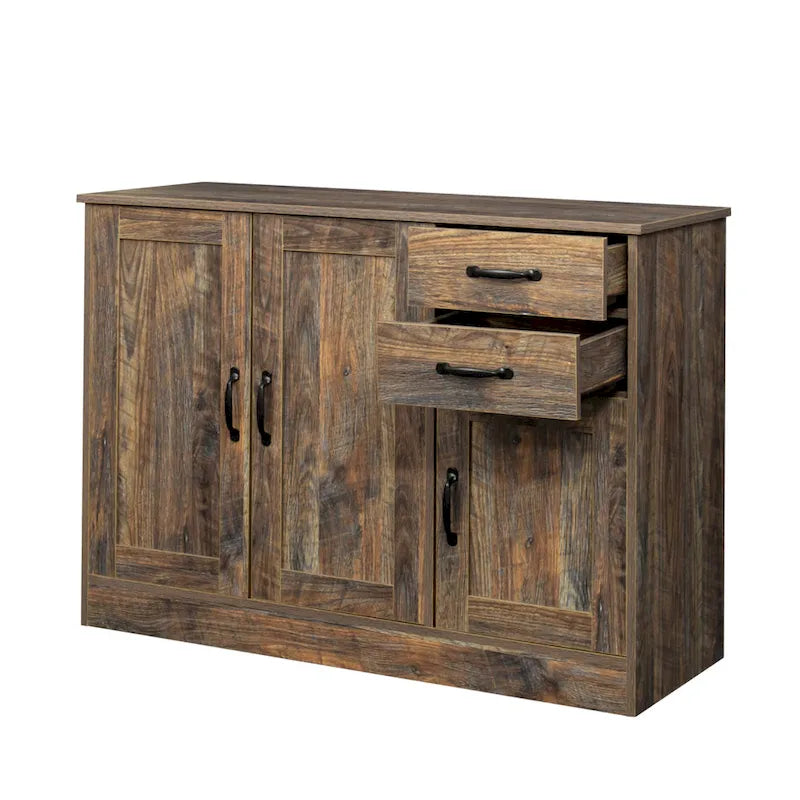 Buffet moderne en bois de 43,3 pouces avec 2 portes