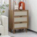Commode à 3 tiroirs en rotin pour chambre ou salon