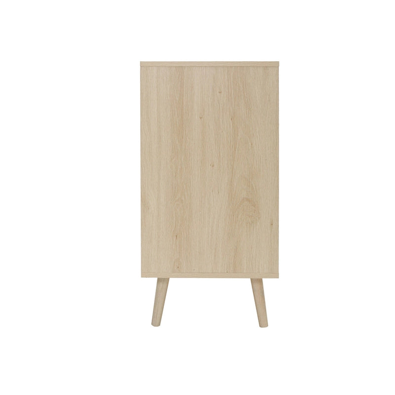 Commode à 3 tiroirs en rotin pour chambre ou salon