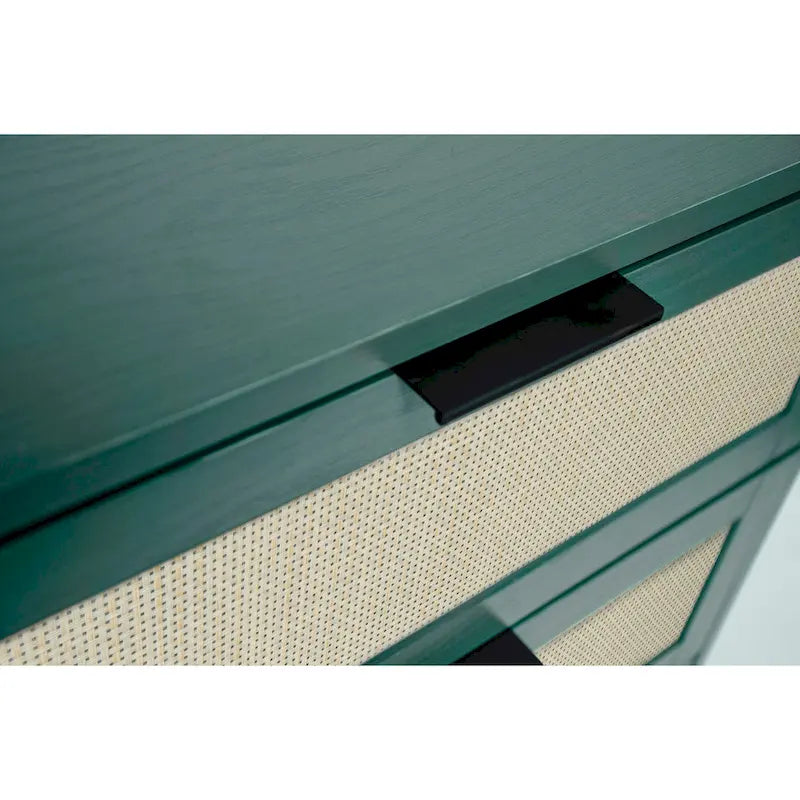 Commode à 3 tiroirs en rotin pour chambre ou salon