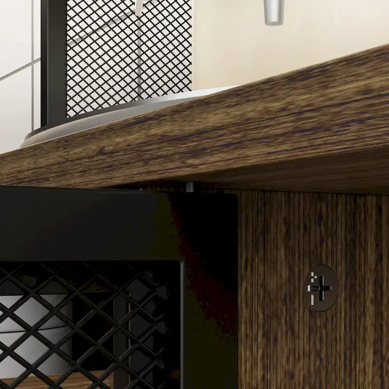 Meuble de Rangement de Cuisine avec Placard et Support à Micro-ondes 70.9W