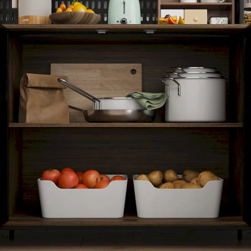 Meuble de Rangement de Cuisine avec Placard et Support à Micro-ondes 70.9W