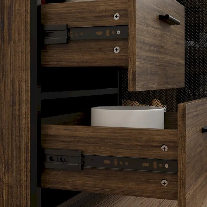 Meuble de Rangement de Cuisine avec Placard et Support à Micro-ondes 70.9W