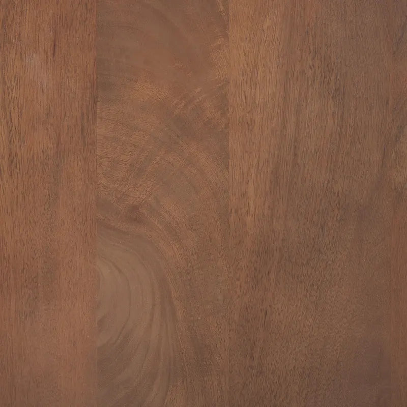 Lillie - Armoire d'appoint en bois massif brun moyen avec portes et plateau de service