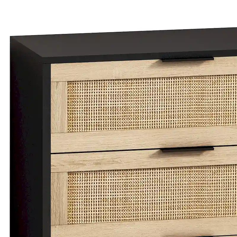 Commode de Rangement en Rotin à 6 Tiroirs, pour Chambre à Coucher