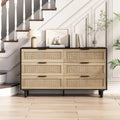 51.186-Commode de rangement en rotin pour chambre à coucher, salon