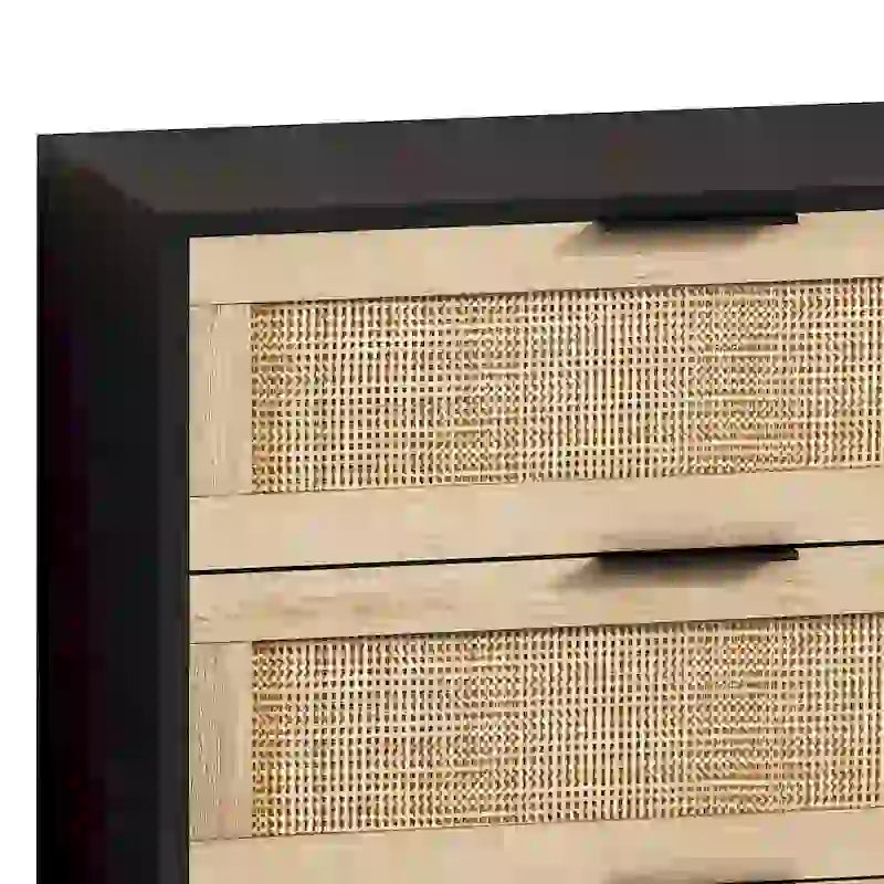 51.186-Commode de rangement en rotin pour chambre à coucher, salon
