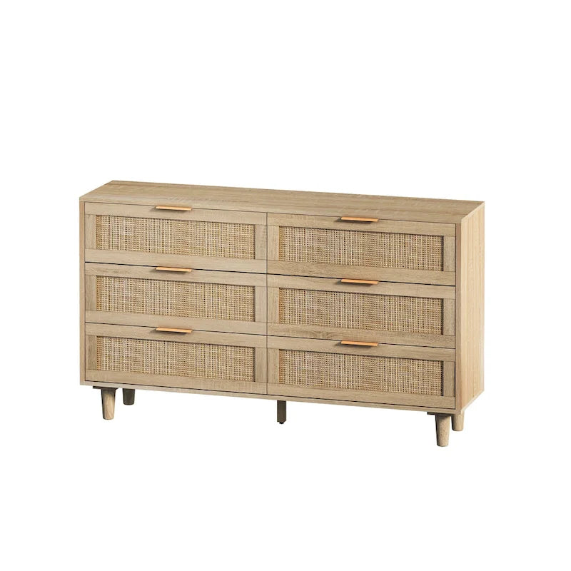 51.186-Commode de rangement en rotin pour chambre à coucher, salon