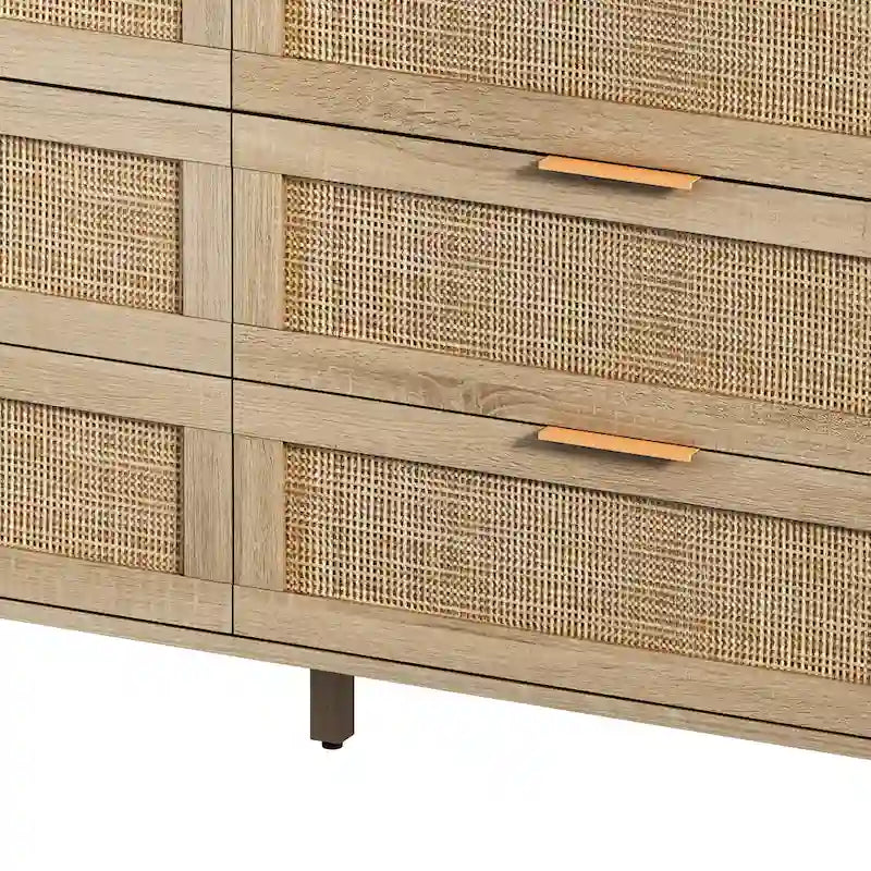 51.186-Commode de rangement en rotin pour chambre à coucher, salon