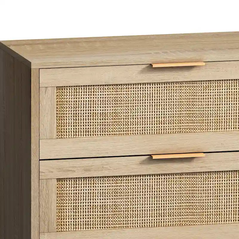 51.186-Commode de rangement en rotin pour chambre à coucher, salon