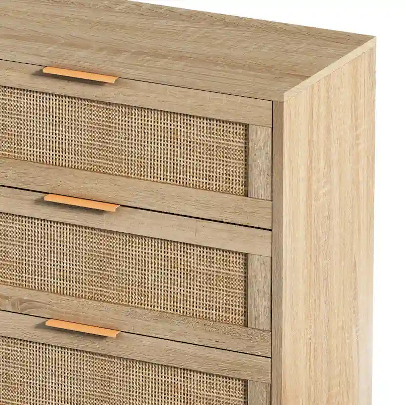 51.186-Commode de rangement en rotin pour chambre à coucher, salon