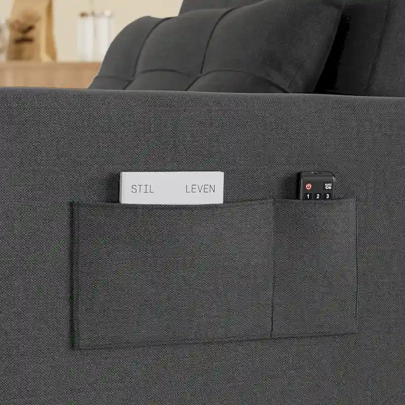 Canapé-lit convertible, fauteuil pliant réglable rembourré