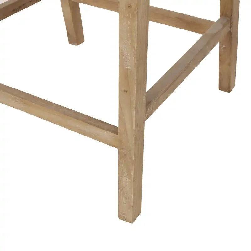 Tabourets de comptoir de 64,75 cm en bois, cannage et tissu