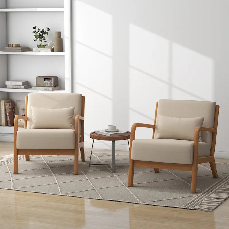 Fauteuils d'appoint rembourrés avec oreillers