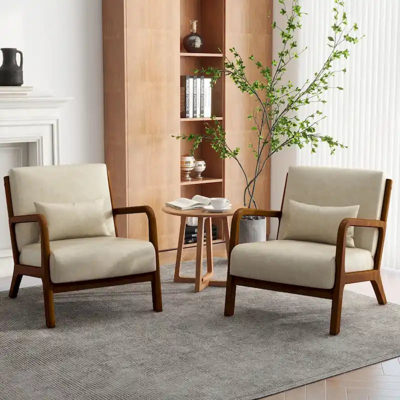 Fauteuils d'appoint rembourrés avec oreillers