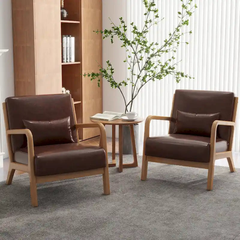 Fauteuils d'appoint rembourrés avec oreillers