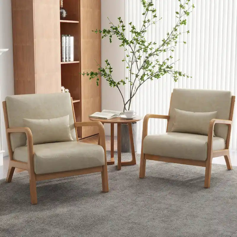 Fauteuils d'appoint rembourrés avec oreillers