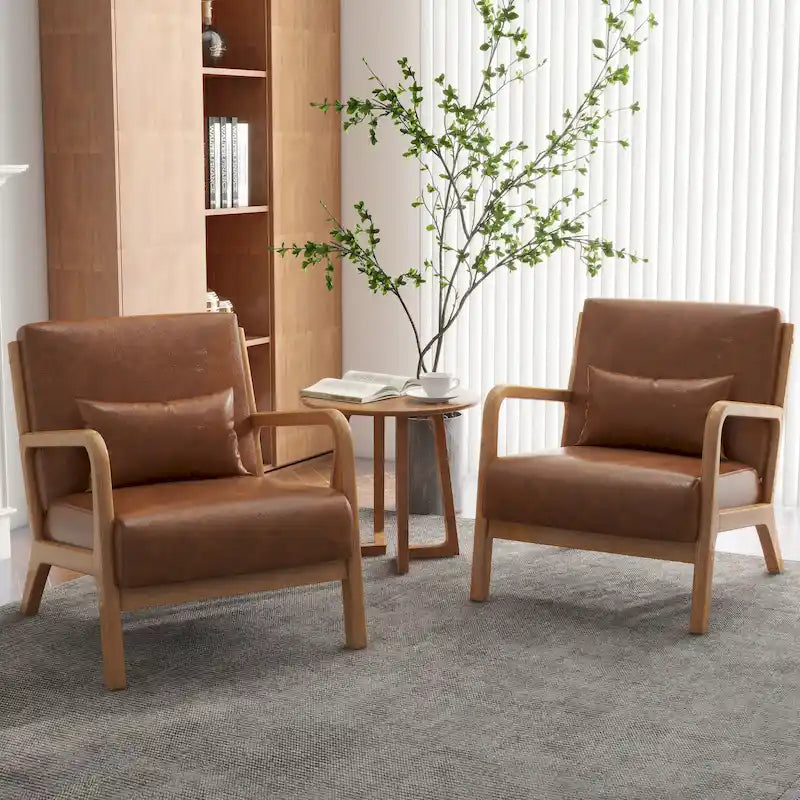 Fauteuils d'appoint rembourrés avec oreillers