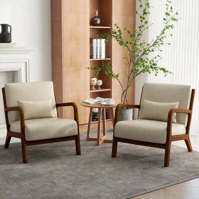 Fauteuils d'appoint rembourrés avec oreillers