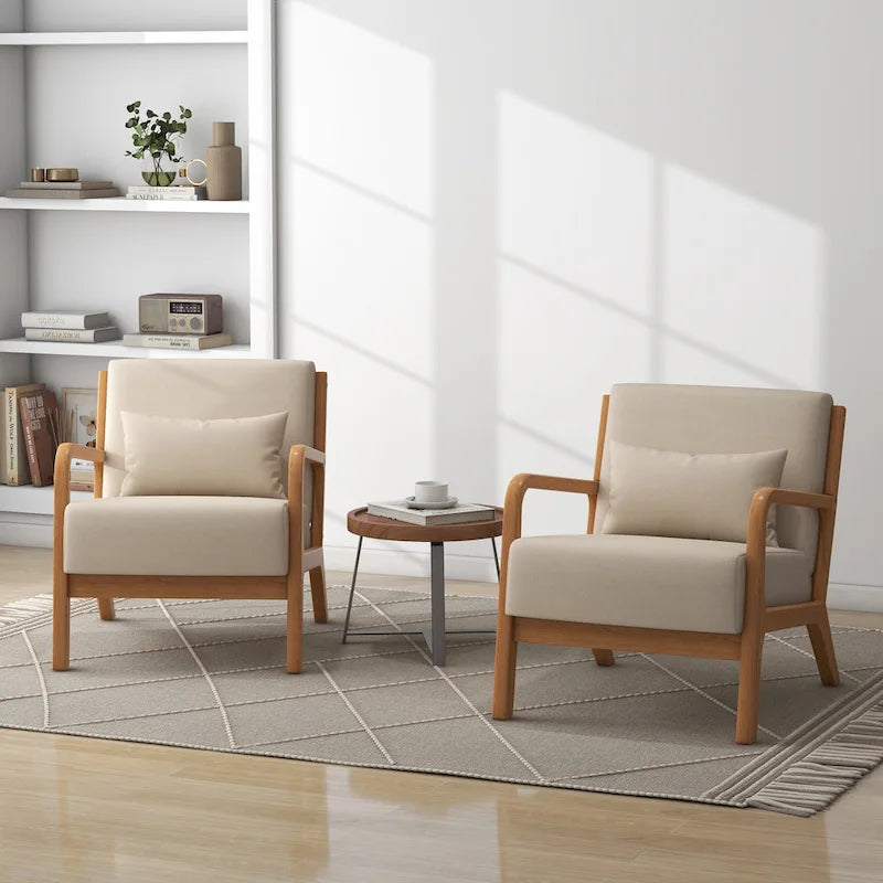 Fauteuils d'appoint rembourrés avec oreillers