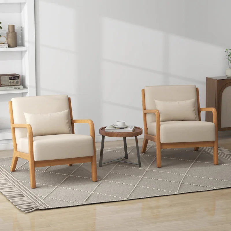 Fauteuils d'appoint rembourrés avec oreillers