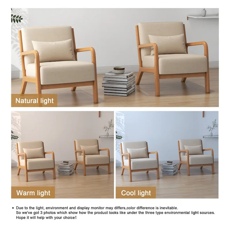 Fauteuils d'appoint rembourrés avec oreillers