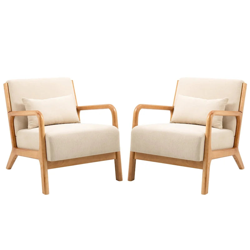 Fauteuils d'appoint rembourrés avec oreillers
