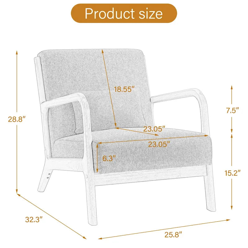 Fauteuils d'appoint rembourrés avec oreillers