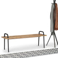 WYNDENHALL Sera Banc d'entrée industriel en manguier massif naturel de 140 cm de large - 140,0 x 38,1 x 51,1 cm