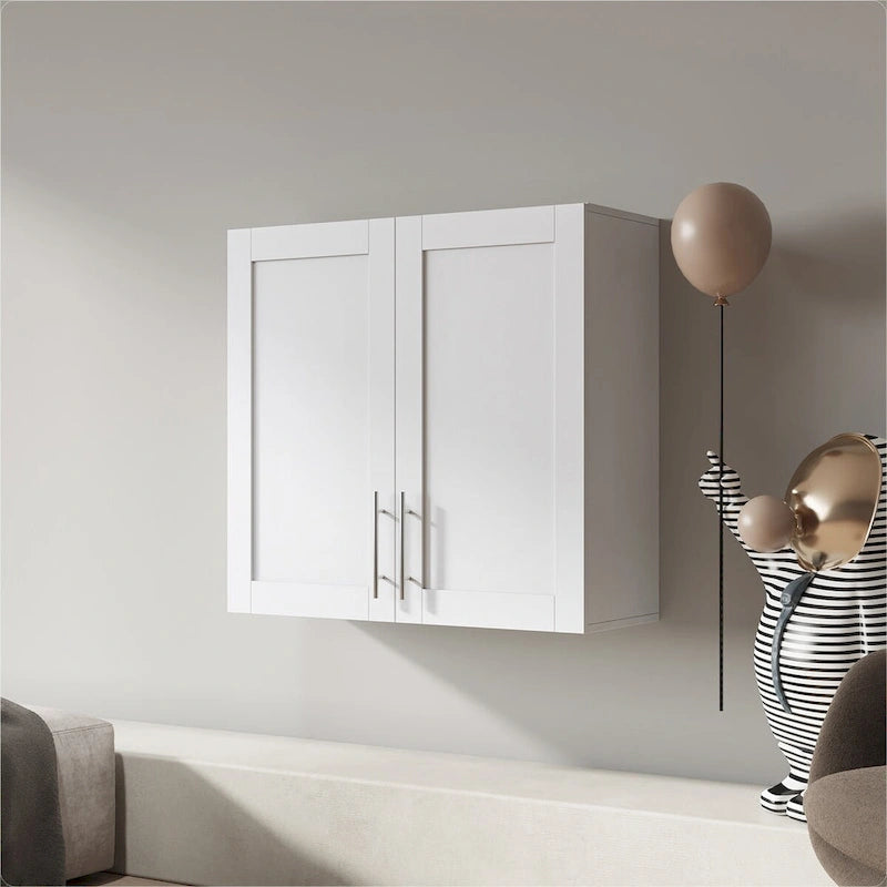 Armoire de rangement empilable, blanc