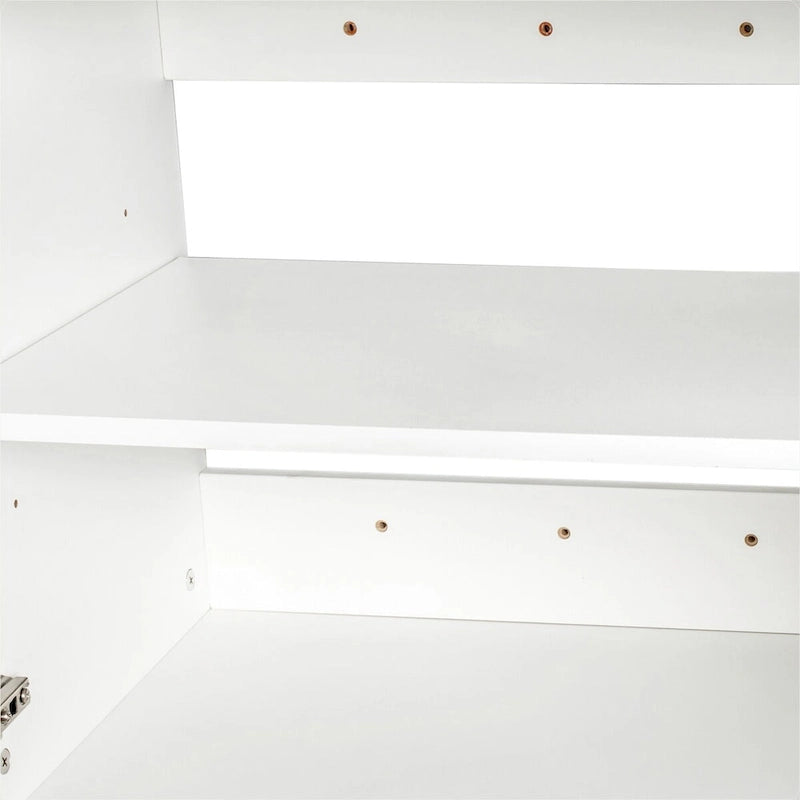 Armoire de rangement empilable, blanc