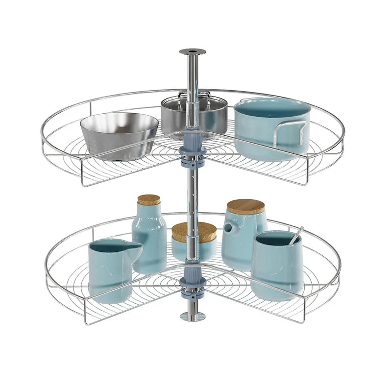 Plateau tournant Dowell 32 diamètre - Double panier 270 degrés Inox