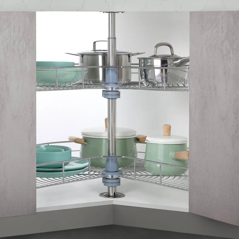 Plateau tournant Dowell 32 diamètre - Double panier 270 degrés Inox