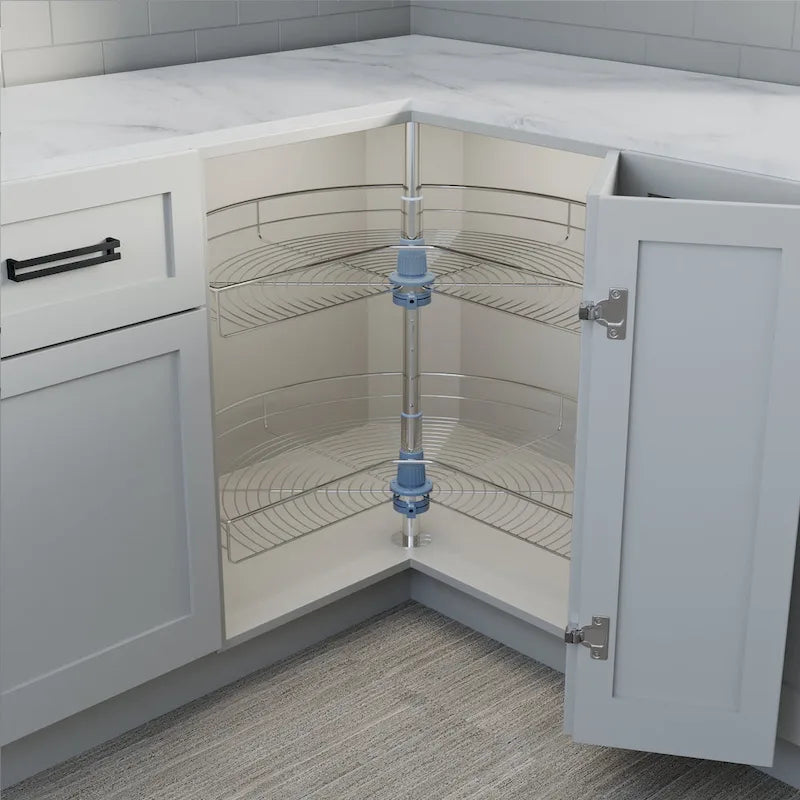 Plateau tournant Dowell 32 diamètre - Double panier 270 degrés Inox
