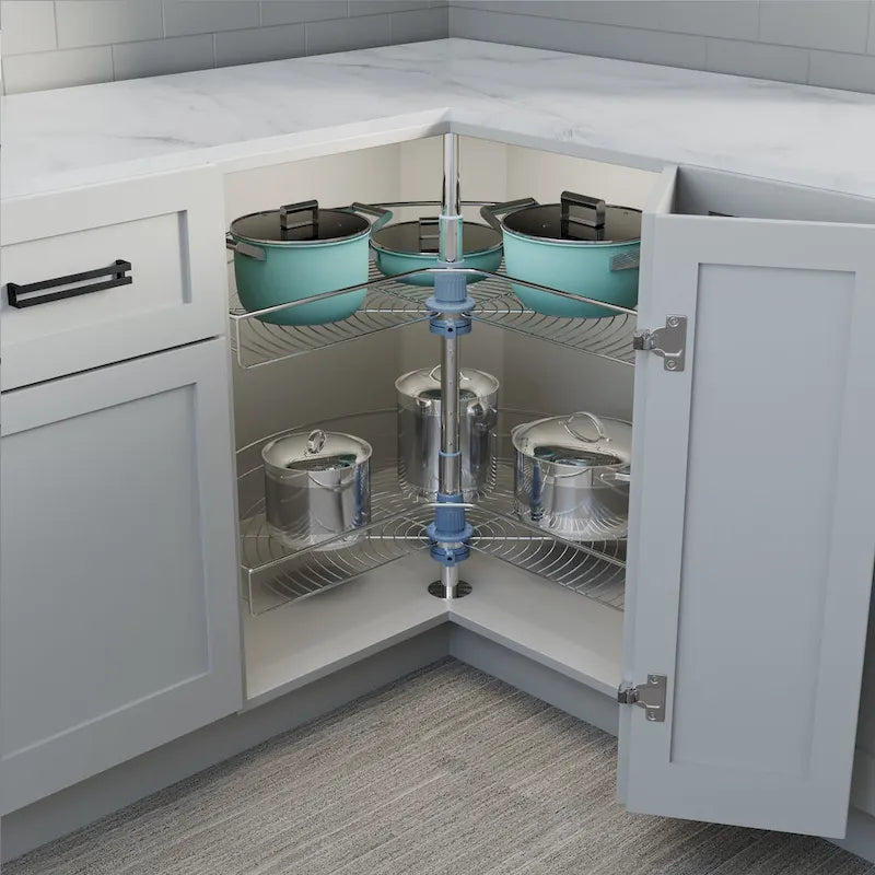 Plateau tournant Dowell 32 diamètre - Double panier 270 degrés Inox